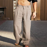 Mike | Linen Wide Leg Trousers