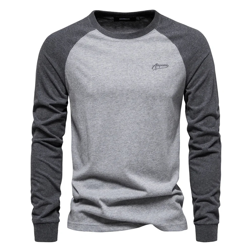 James Oxford Classic Raglan Long Sleeve T-Shirt for Men