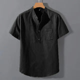 James Oxford Mao Collar Shirt for Men