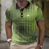 James Oxford Modern Geometric Print Polo Shirt for Men