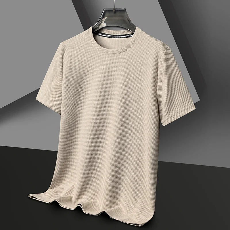 James Oxford Waffle Knit T-Shirt for Men