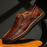 James Oxford Classic Leather Loafers for Men