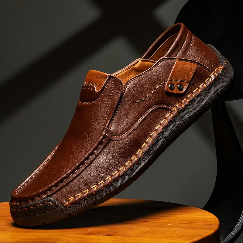 James Oxford Classic Leather Loafers for Men