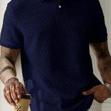 James Oxford Textured Polo Shirt for Men