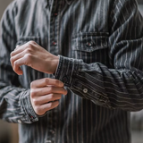 James Oxford Long Sleeve Striped Shirt for Men
