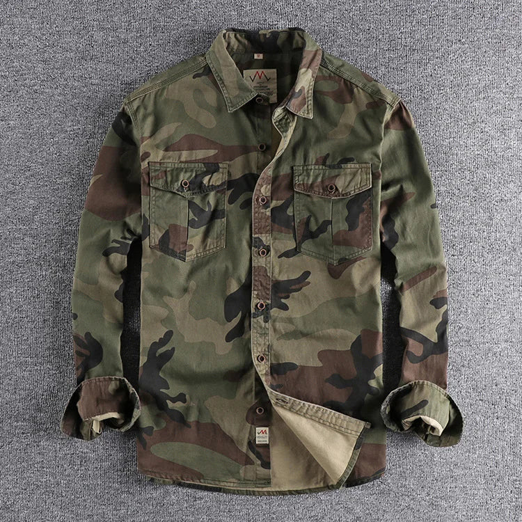 Adrie Camouflage Button-Up Shirt