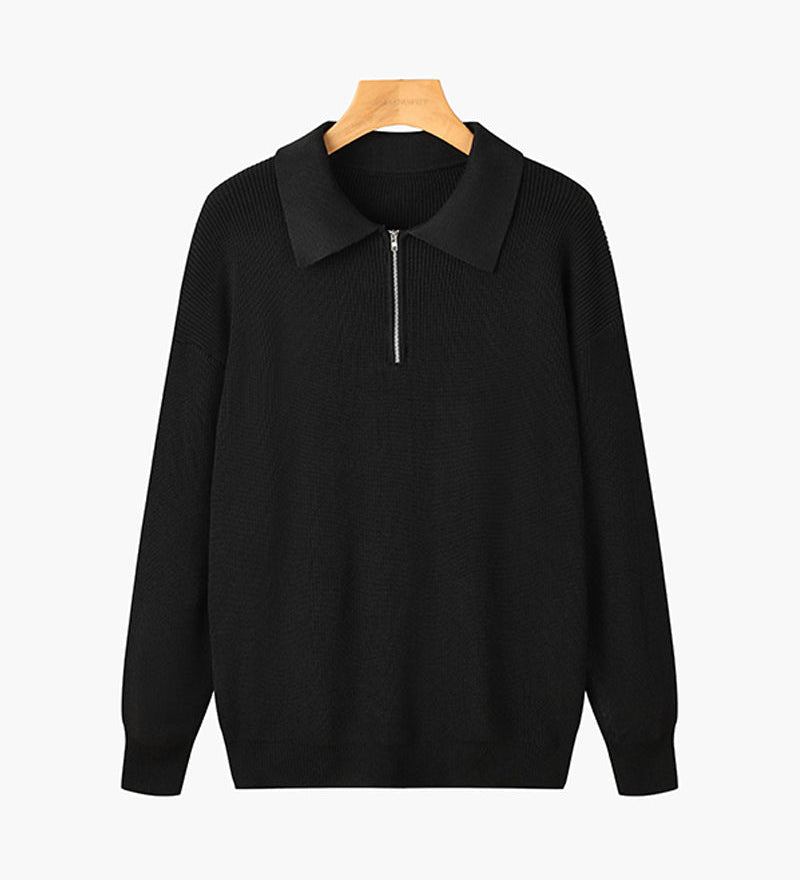 Half-Zip Polo Sweater