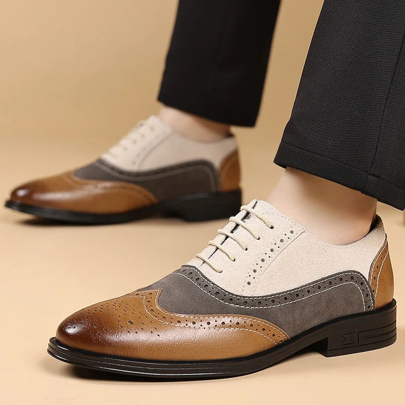 James Oxford Brogue Lace-Up Shoes for Men