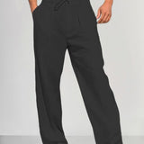 Torino - Straight Cotton-Linen Trousers
