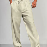 Torino - Straight Cotton-Linen Trousers