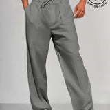 Torino - Straight Cotton-Linen Trousers