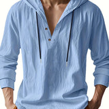 James Oxford Luxury Linen Hooded Shirt