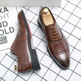 James Oxford Leather Brogue Shoes for Men