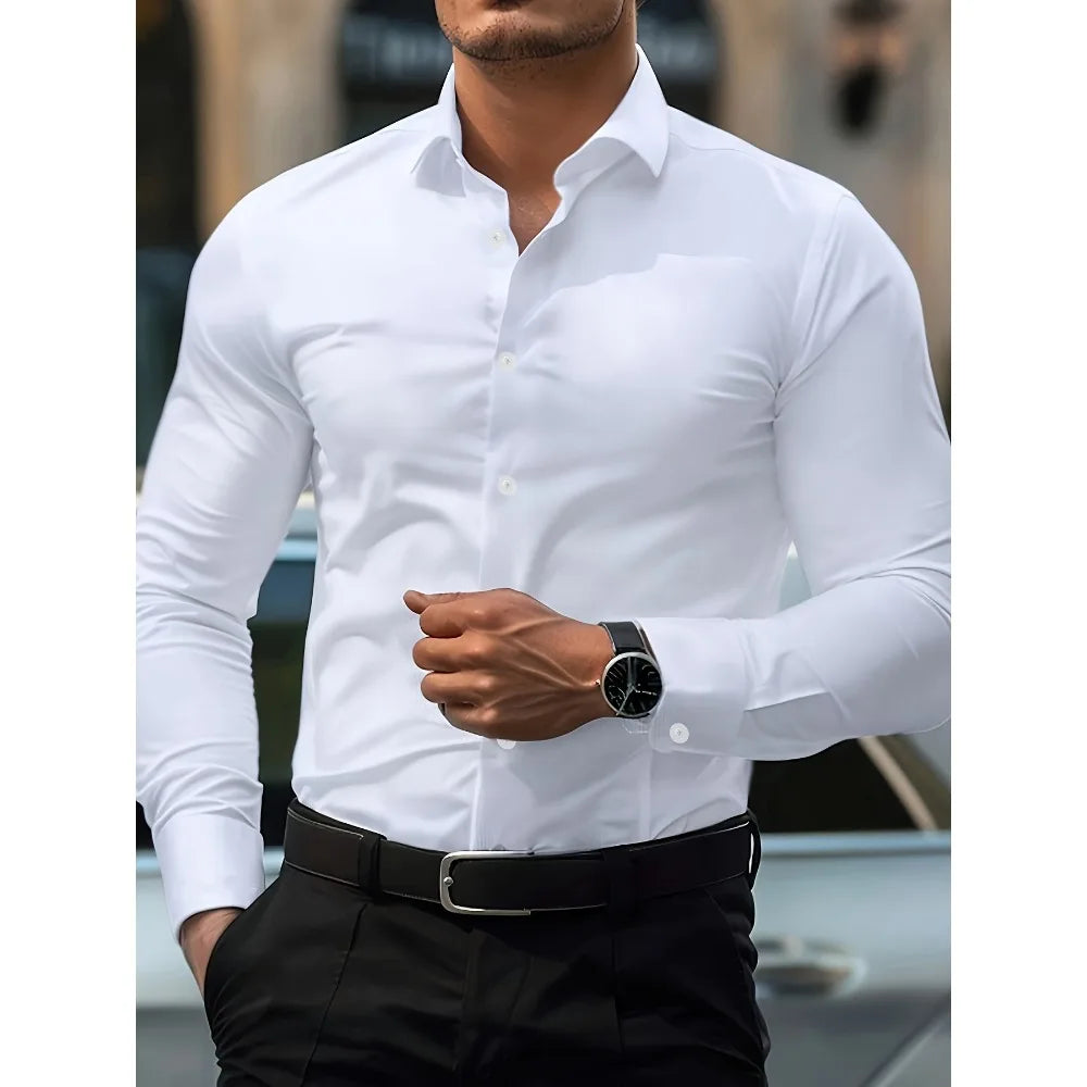 James Oxford Business Long Sleeve Shirt for Men