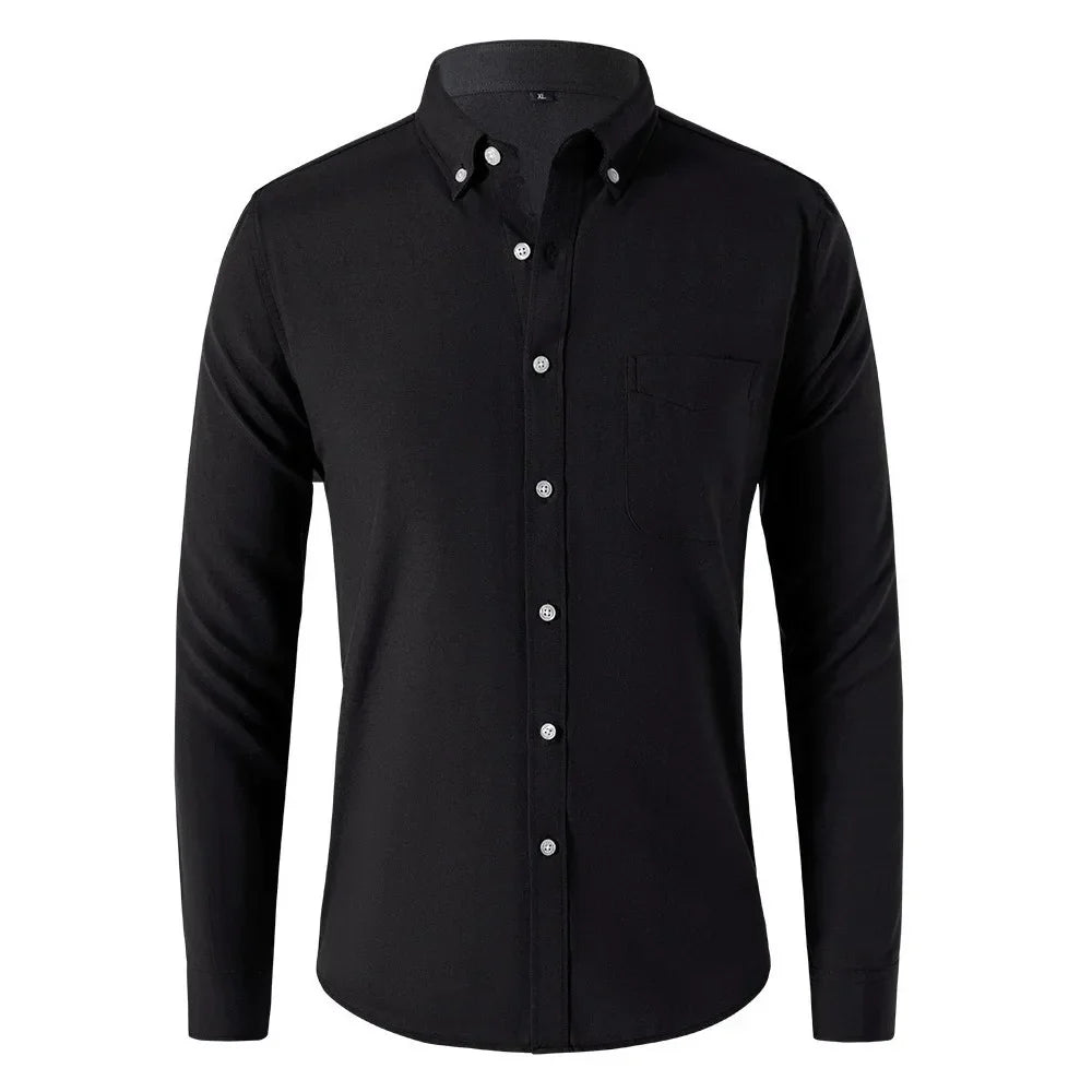 James Oxford Slim Fit Long Sleeve Shirt for Men