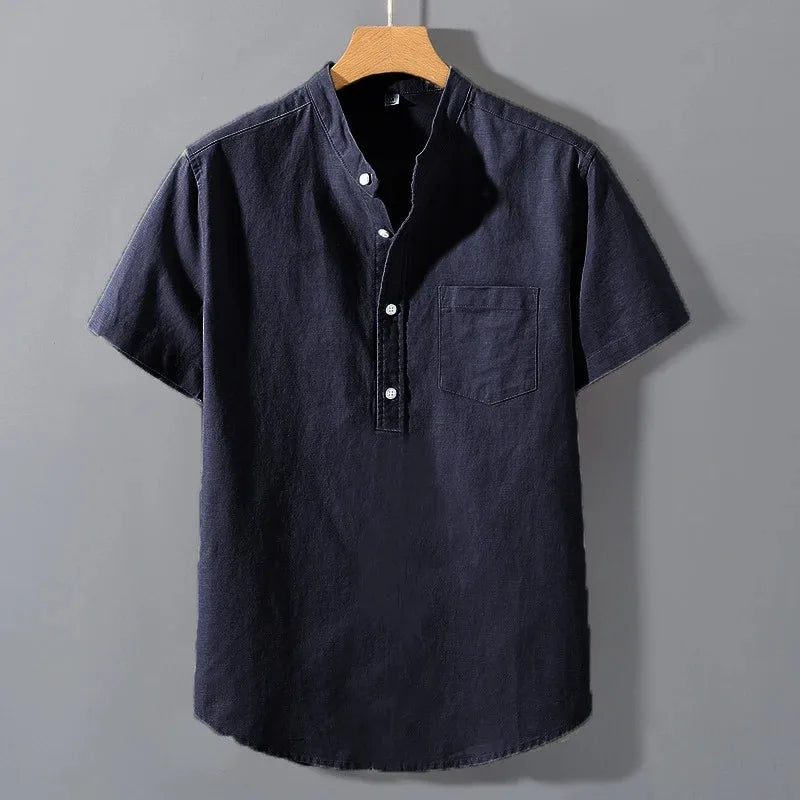 James Oxford Roll Neck T-Shirt for Men