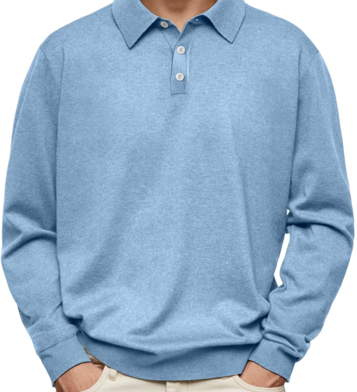 James Oxford Long Sleeve Polo Shirt for Men