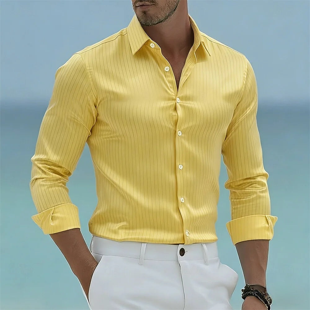 James Oxford Striped Shirt for Men