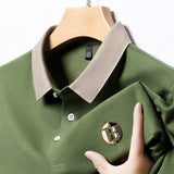 James Oxford Classic Contrast Collar Polo Shirt for Men