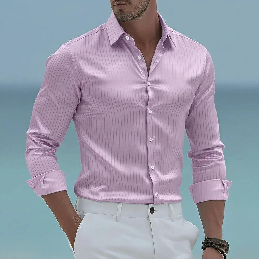 James Oxford Striped Shirt for Men