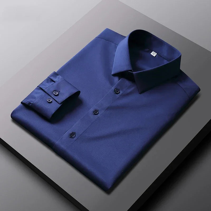 James Oxford Classic Formal Long Sleeve Shirt for Men