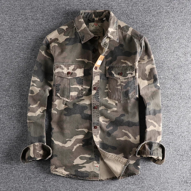 Adrie Camouflage Button-Up Shirt