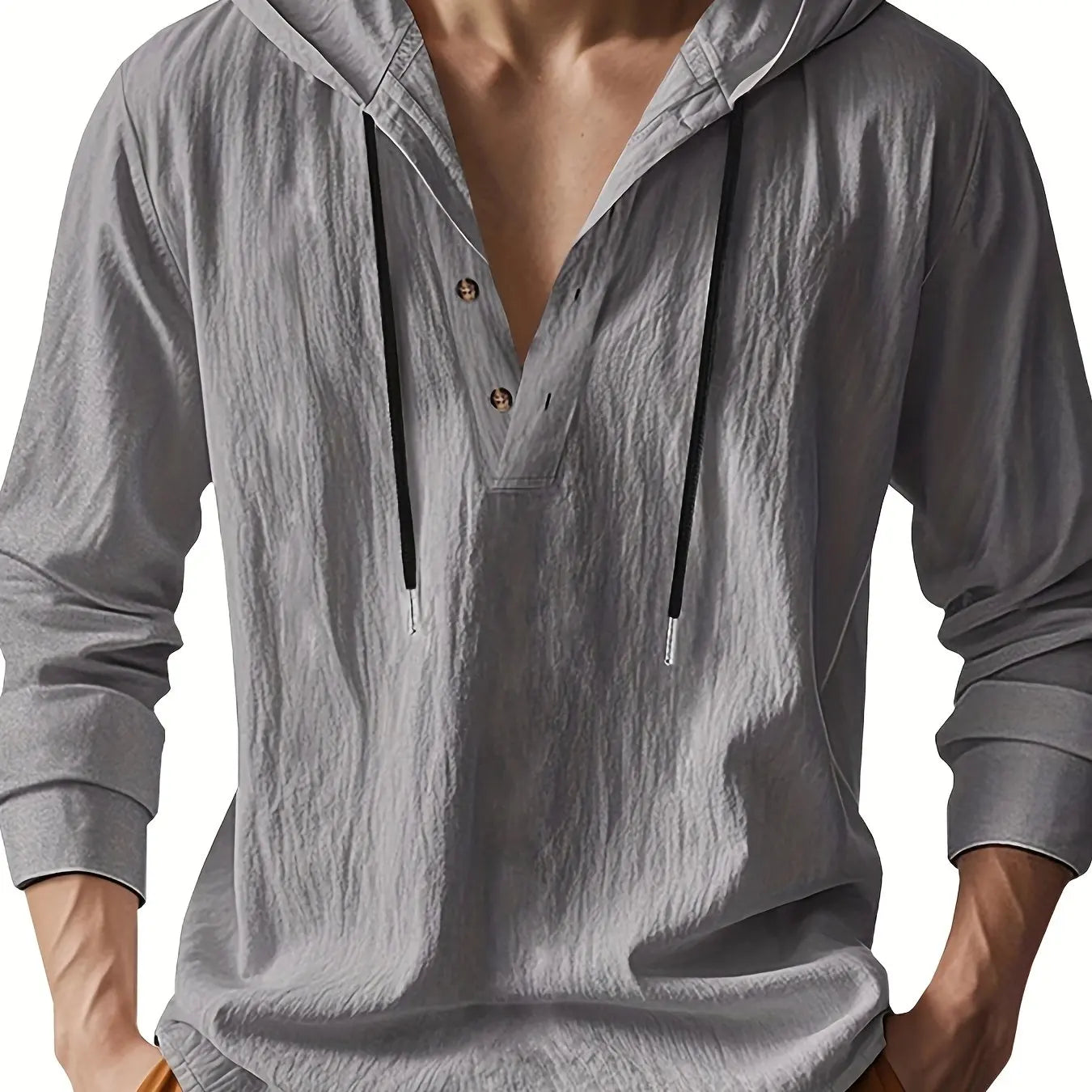 James Oxford Luxury Linen Hooded Shirt