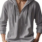 James Oxford Luxury Linen Hooded Shirt
