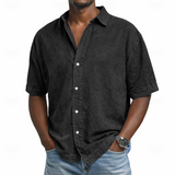 James Oxford Acid Wash Cotton Shirt for Men