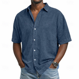 James Oxford Acid Wash Cotton Shirt for Men