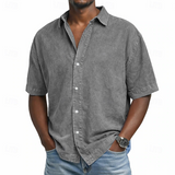 James Oxford Acid Wash Cotton Shirt for Men