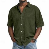 James Oxford Acid Wash Cotton Shirt for Men