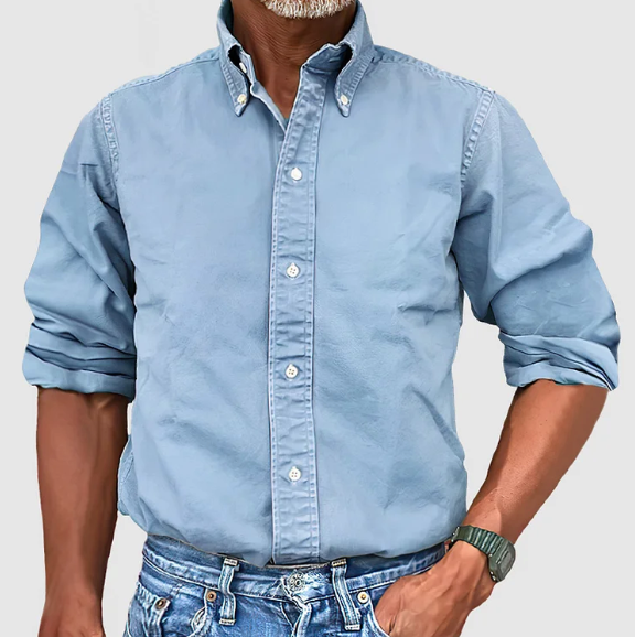 James Oxford Non-Iron Long Sleeve Shirt for Men