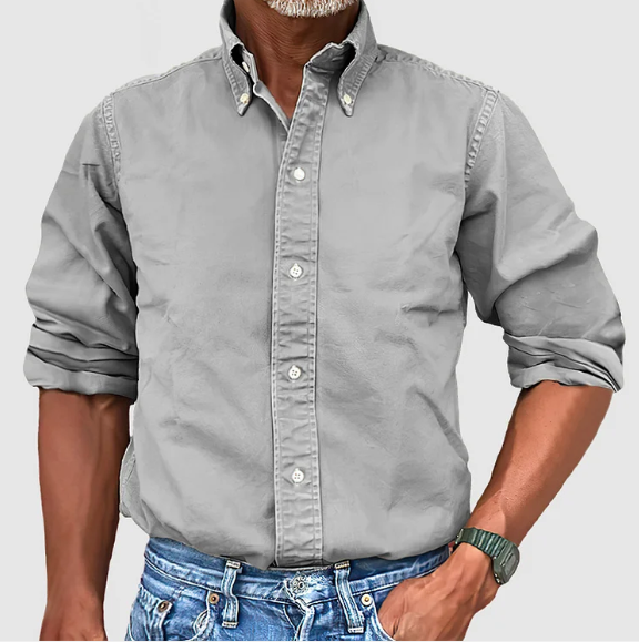 James Oxford Non-Iron Long Sleeve Shirt for Men