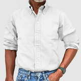 James Oxford Non-Iron Long Sleeve Shirt for Men