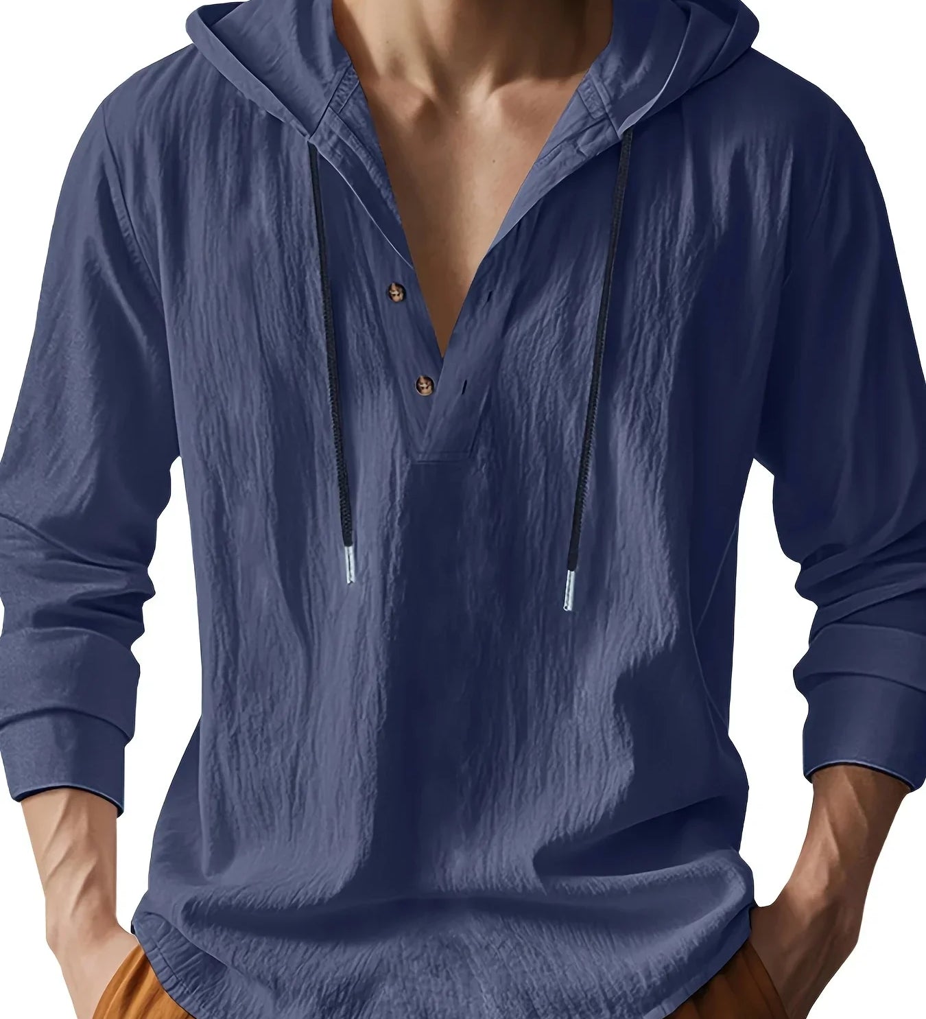 James Oxford Luxury Linen Hooded Shirt