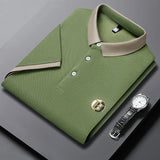 James Oxford Classic Contrast Collar Polo Shirt for Men