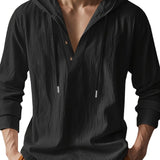 James Oxford Luxury Linen Hooded Shirt