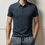 James Oxford Knit Short Sleeve Polo Shirt for Men