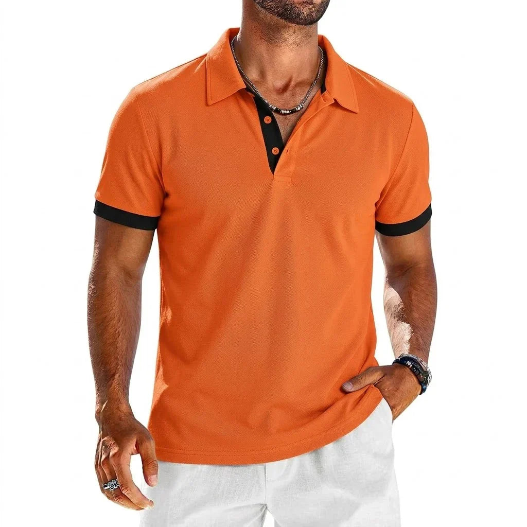 James Oxford Contrast Polo Shirt for Men