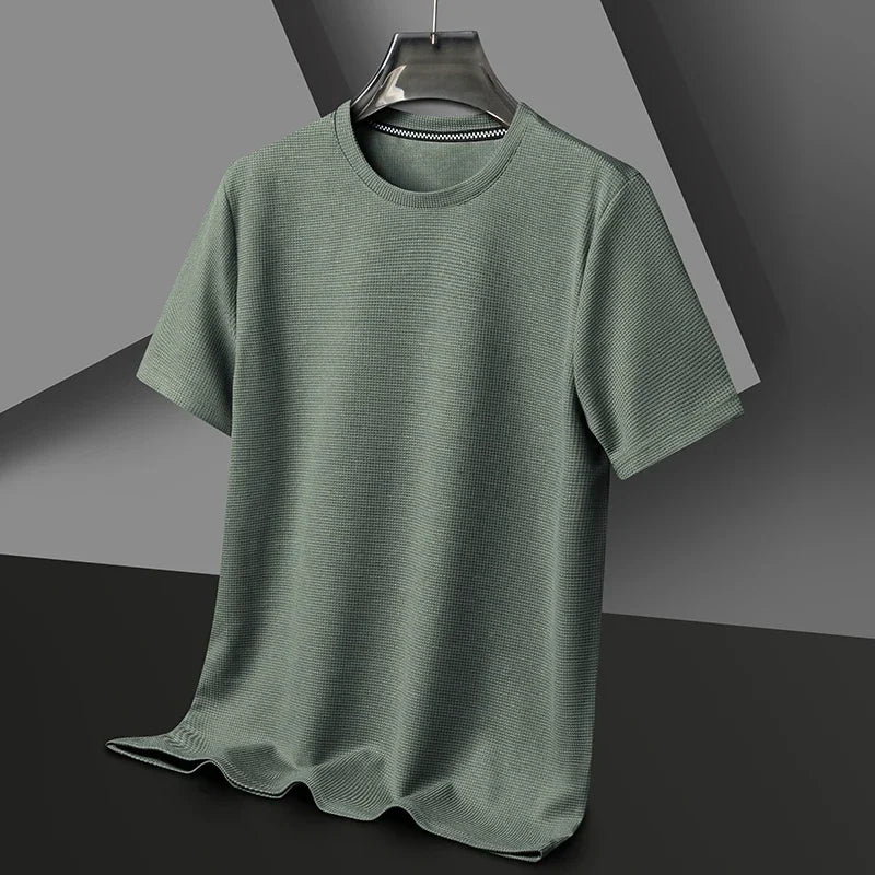 James Oxford Waffle Knit T-Shirt for Men