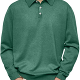James Oxford Long Sleeve Polo Shirt for Men