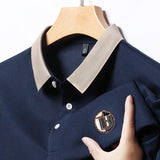 James Oxford Classic Contrast Collar Polo Shirt for Men