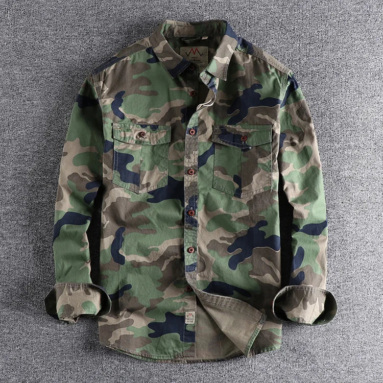 Adrie Camouflage Button-Up Shirt