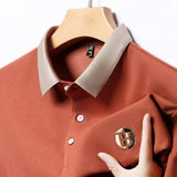 James Oxford Classic Contrast Collar Polo Shirt for Men