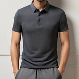 James Oxford Knit Short Sleeve Polo Shirt for Men
