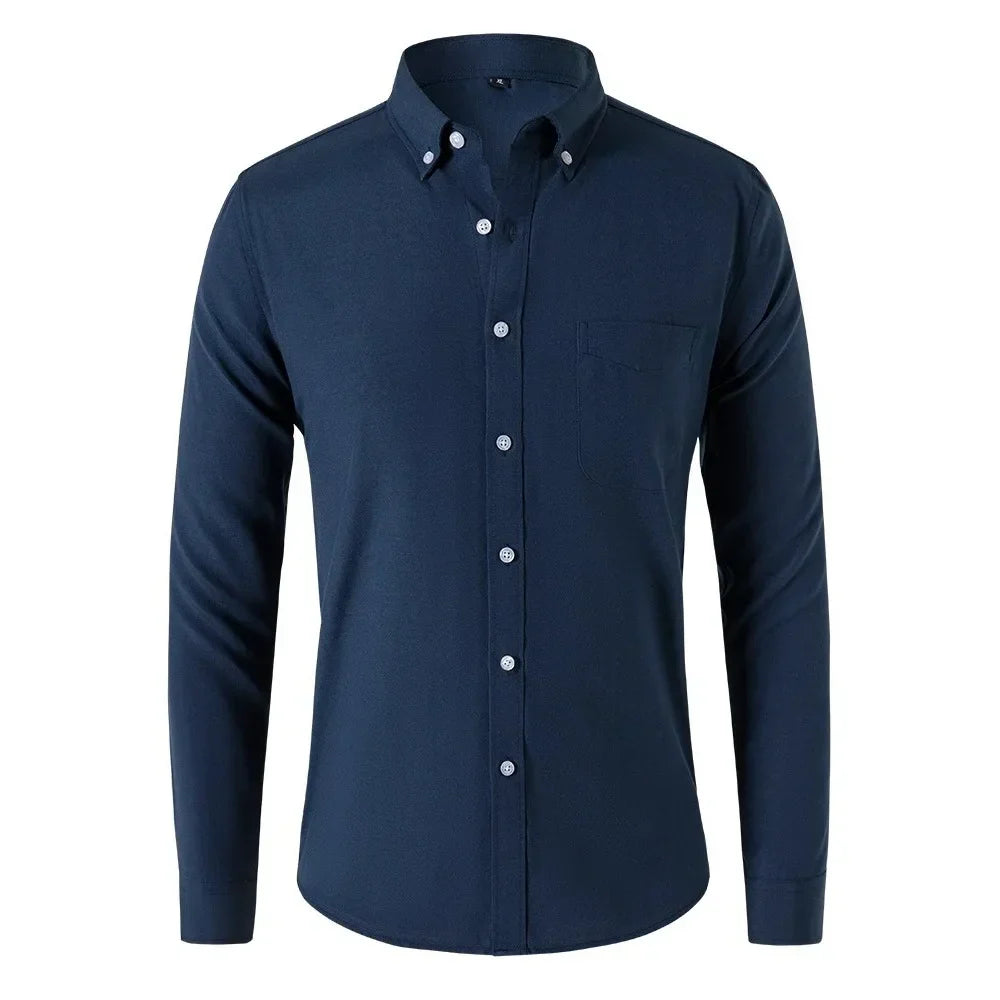 James Oxford Slim Fit Long Sleeve Shirt for Men