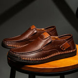 James Oxford Classic Leather Loafers for Men
