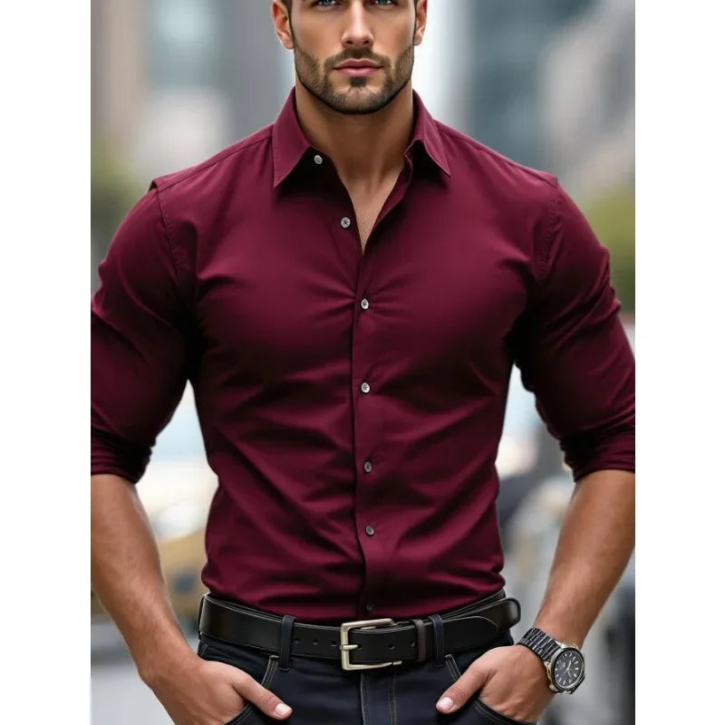 James Oxford Business Long Sleeve Shirt for Men