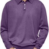 James Oxford Long Sleeve Polo Shirt for Men
